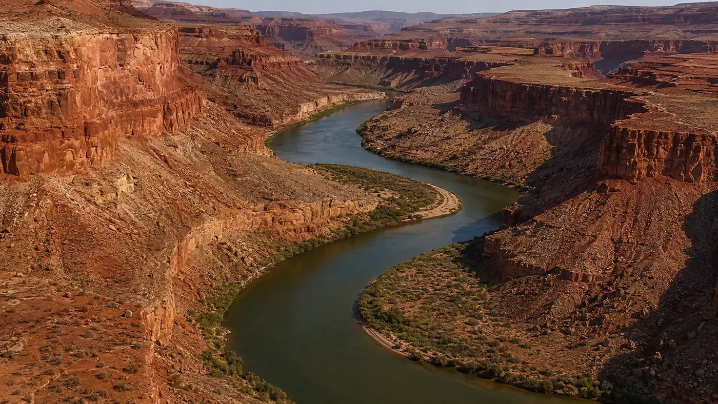 Le Colorado dans un canyon de grès
